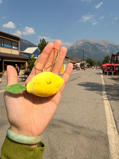 Lemon Plush Pin / Keychain