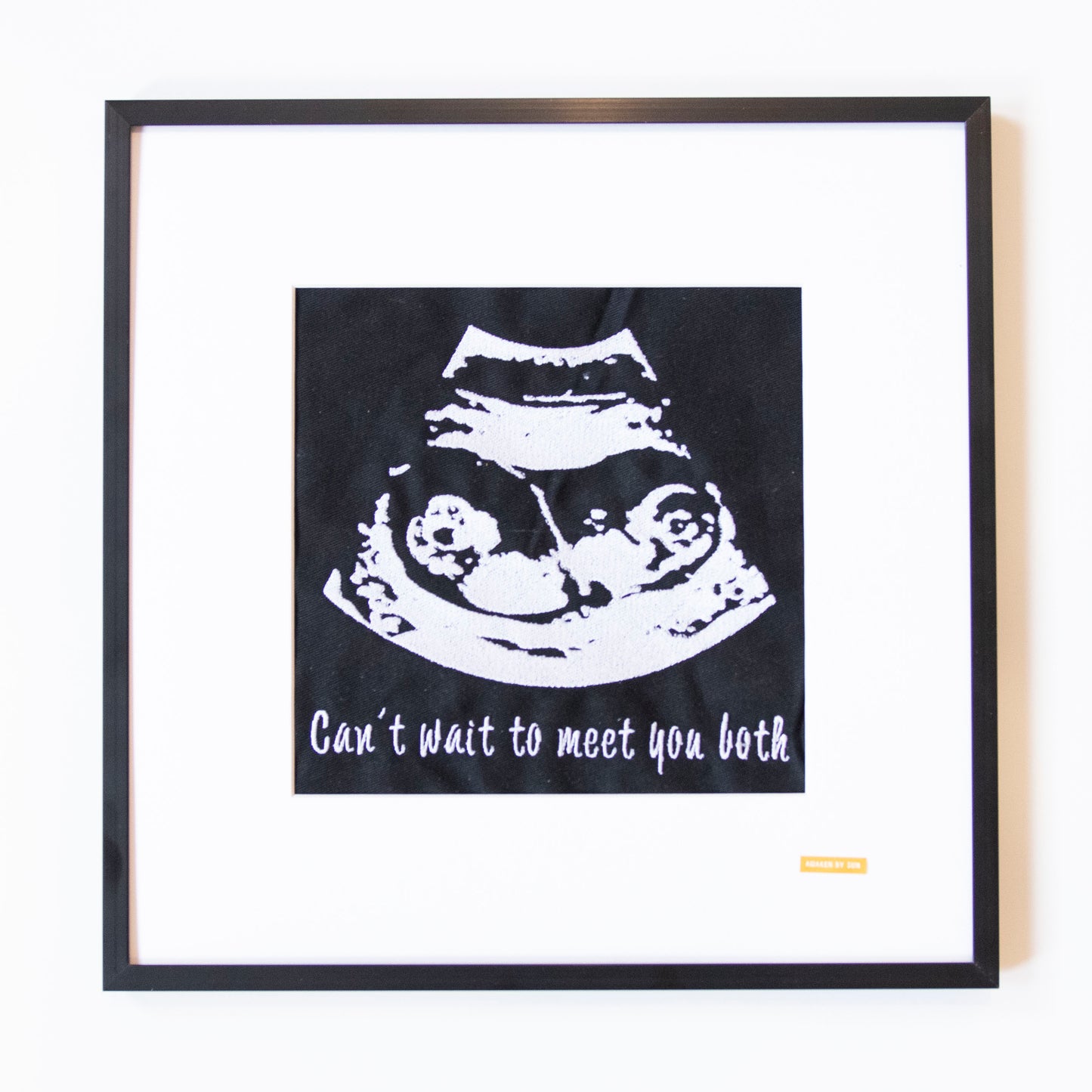 Custom Baby Ultrasound Embroidery Art | Back&White
