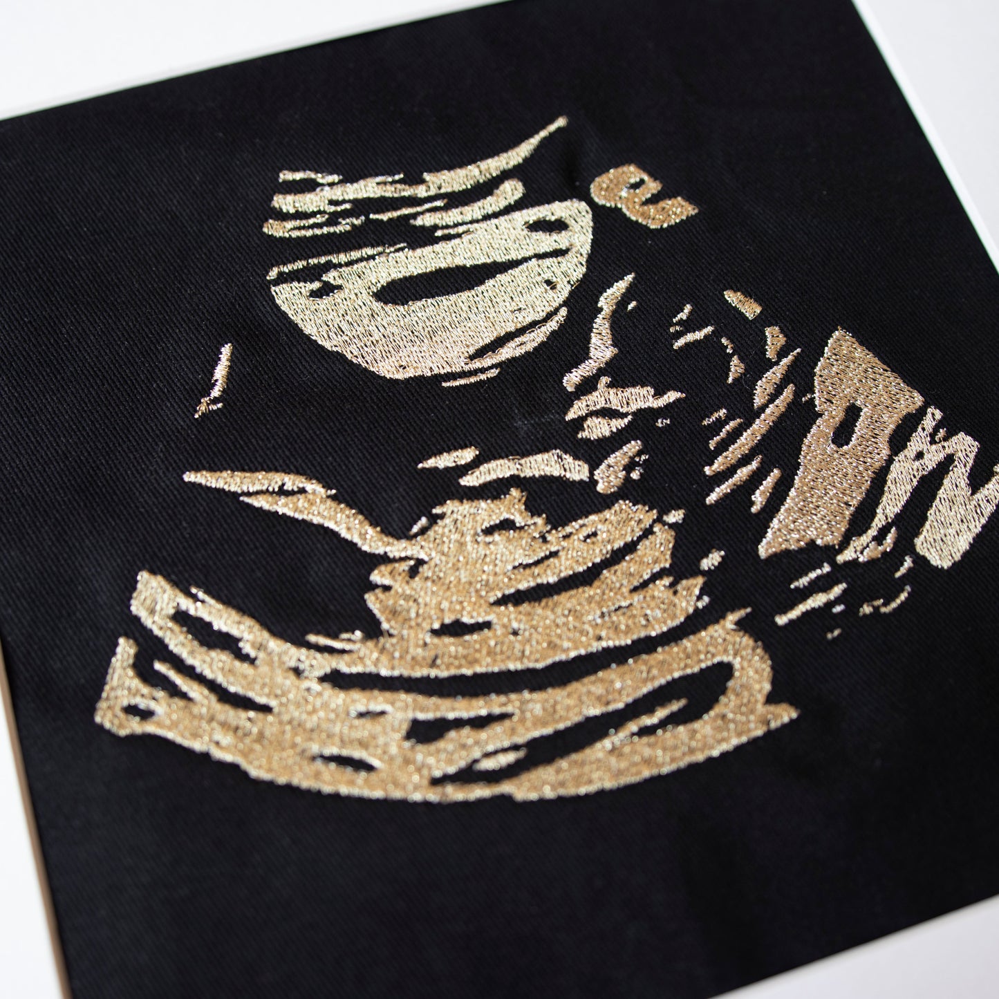 Custom Baby Ultrasound Embroidery Art | Gold Thread